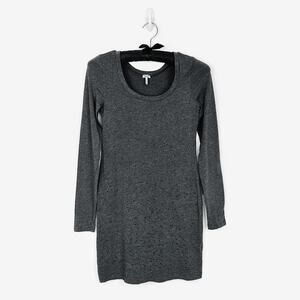 Splendid Embellished Mini Dress Size S Gray Studs Supima Cotton Casual Glam
